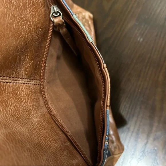 The Sak Multicolor Leather Shoulder Crossbody Bag Distressed Boho patchwork - Picture 7 of 10